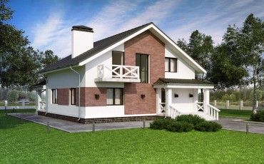 Проект дома из блоков м19