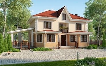 Проект дома из блоков 10-2192