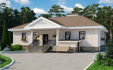 Проект дома из блоков 10-2182