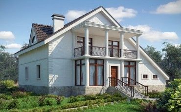 Проект дома из блоков 10-2089