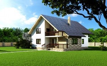 Проект дома из блоков м29