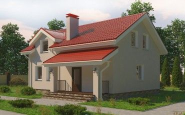 Проект дома из блоков 1659
