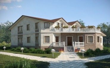 Проект дома из блоков 10-2099