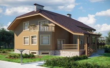 Проект деревянного дома 10-2092