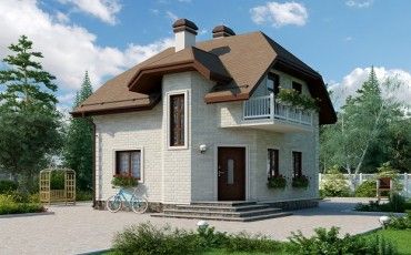 Проект дома из блоков 10-2185
