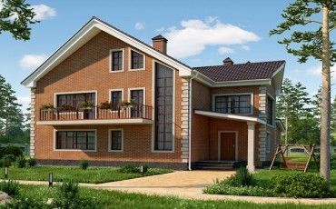 Проект дома из блоков 10-2160