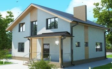 Проект дома из блоков м34