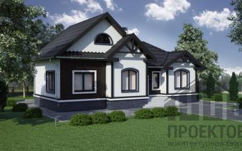 Проект дома из блоков м26