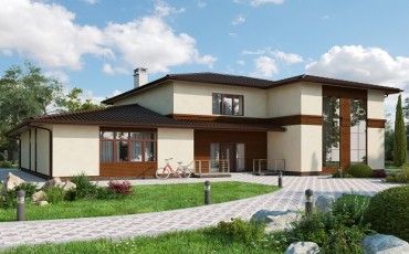 Проект дома из блоков 10-2161
