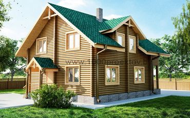 Проект дома из бревна 3-11