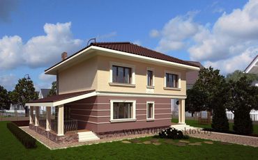 Проект дома из блоков м37