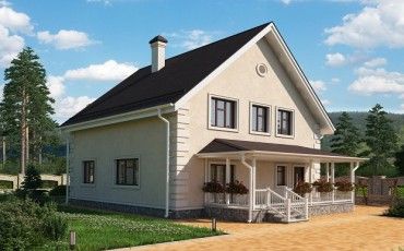 Проект дома из блоков 10-2207