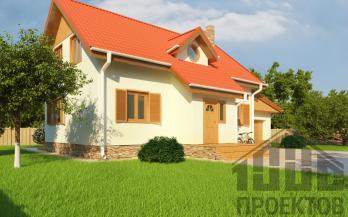 Проект дома из блоков м23