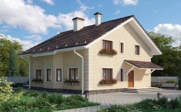 Проект дома из блоков 10-2243