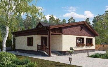 Проект дома из блоков 10-2202