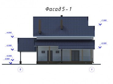 Проект дома из блоков м35
