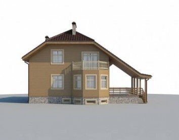 Проект деревянного дома 10-2092