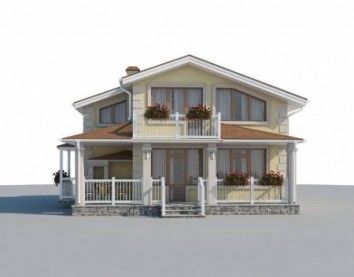 Проект дома из блоков 10-2195