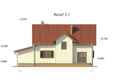 Проект дома из блоков м23