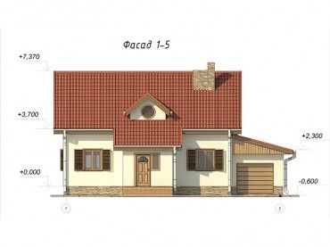 Проект дома из блоков м23