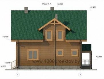 Проект дома из бревна 3-11