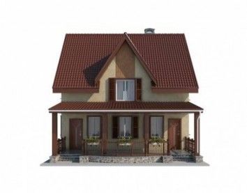 Проект дома из блоков 10-2139