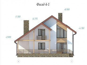 Проект дома из блоков м33
