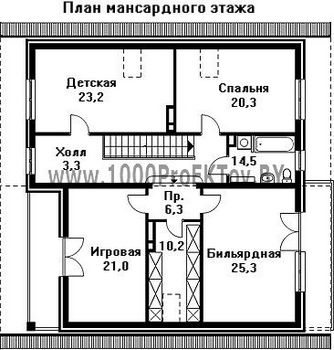 Проект дома из блоков 1209