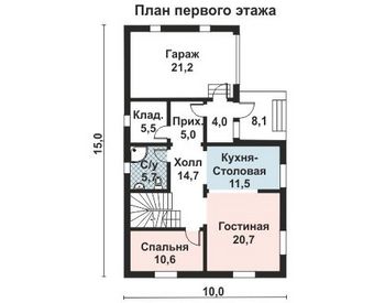 Проект деревянного дома 10-2153