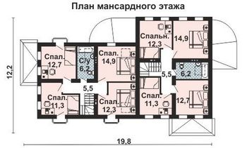 Проект дома из блоков 10-2238