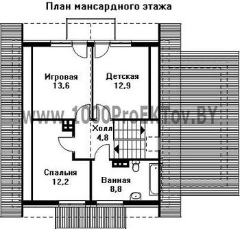Проект дома из блоков 1151