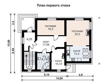 Проект дома из блоков 10-2008