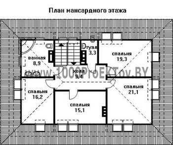 Проект дома из блоков 1330
