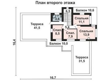 Проект дома из блоков 10-2146