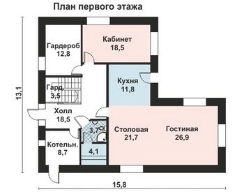 Проект дома из блоков 10-2149
