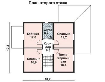 Проект дома из блоков 10-2141-2