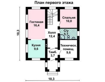 Проект дома из блоков 10-2035-2