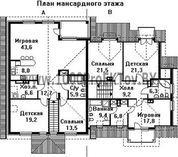 Проект дома из блоков 1393