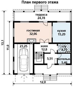 Проект дома из блоков 10-2019