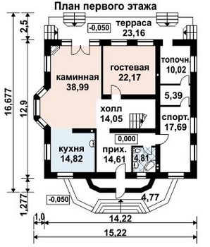 Проект каменного дома 10-2088