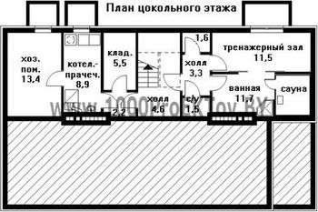 Проект дома из блоков 1367