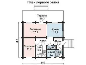 Проект деревянного дома 10-2194