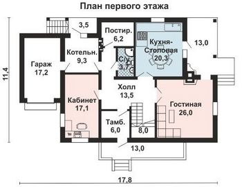 Проект дома из блоков 10-2183