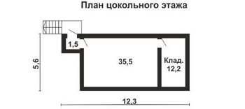 Проект дома из блоков 10-2183