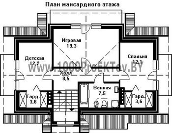 Проект дома из блоков 1187