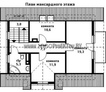 Проект дома из блоков 1527