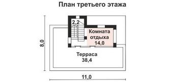 Проект дома из блоков 10-2146