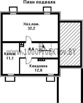 Проект дома из блоков 1151