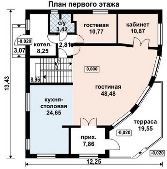Проект дома из блоков 10-2090