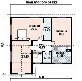 Проект дома из блоков 10-2019